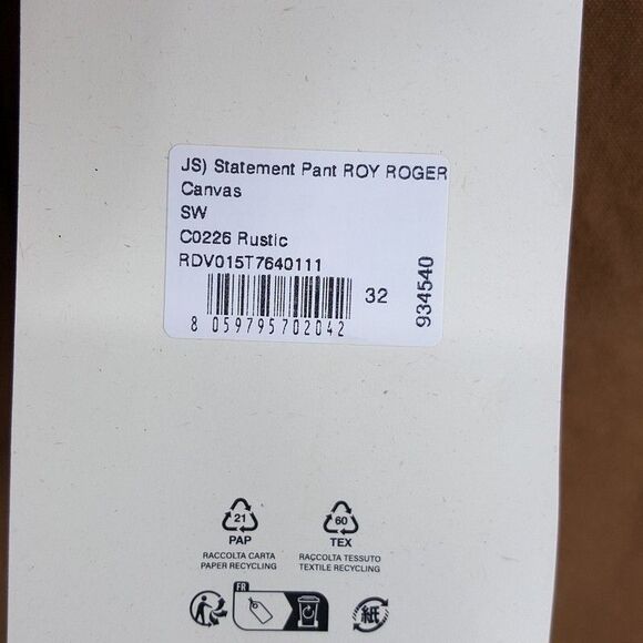 ROY ROGERS x DAVES NEW YORK Pants Mens Size 32 Brown Carpenter STATEMENT $160 - Picture 2 of 7